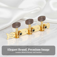 Agate Head Guitar Tuners Replacement Part 3 on a Plate Tuners 1:14 Gear Ratio