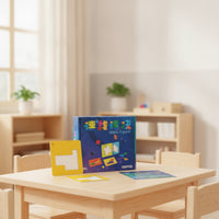 Shape Puzzle with Cards Educational Pattern Block Puzzle Pattern Matching Game Hands-on Tabletop Game Color Recognition
