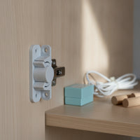 Cabinet Door Latch Slimline Cabinet Door Catch Latch with Mounting Holes Long-Lasting Hardware Sturdy for DIYers, Cabinets