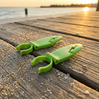 2 Pieces Plastic SUP Fastening Clip Curved Hook Paddle Board Clip Slotted Cutout Paddle Board Clamp Tooltool-Less Installation