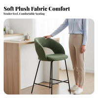 Nordic Design Metal High Stool with rearrest Modern Minimalist design Highrear support Metal Stool Built-in Footrest Counter Chair sturdyDuty for Homeowners, Business Owners, Adults, Home Bar, Kitchen, Cafe, Restaurant