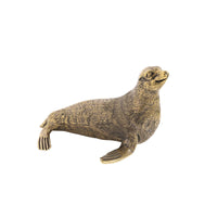 Collectible Brass Marine Mammal Statue Giftable Antique Marine Mammal Statue Exquisite Workmanship Home Decor Solid and Long-Lasting for Shelf, Cabinet