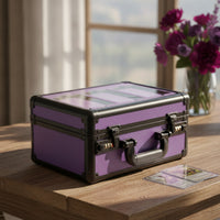 Graded Card Case with Handle Lockable Graded Card Storage Box Secure for Tournaments