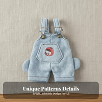 1/12 Scale Doll Overalls Miniature Cute Suspender Pants Body Doll Clothes for BJD Hobbyists
