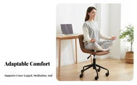 Multi-Posture Support Cross-Legged Kneeling Stool calm-Inspired Cross-Legged Office Chair with Footrest Ergonomic Design Meditation Seat 360-Degree rotate casters for mind-body practice Practitioners, Creative Workspace