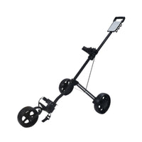 Foldable Golf Push Cart Adjustable Handle 3 Wheel Golf Trolley Mesh Storage Sports Gear for Golfers