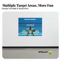Indoor Outdoor Use Pickleball Training Wallpaper Easy Installation Solo Pickleball Training Sticker Long-Lasting Dink Stroke Practice Aid Portable for Beginners, Athletes, Families, Indoors, Outdoors, Backyard, Garage