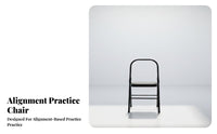 Foldable Iyengar Mind-Body Practice Chair Rust-Proof Iyengar Auxiliary Chair Space-Saving Metal Exercise Stool Portable for Beginners, Seniors, Home Gym