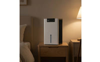 Touch Panel Dehumidifier with Digital Display Portable Dehumidifier with Transparent Water Tank Small Appliance Space-Saving for Basement