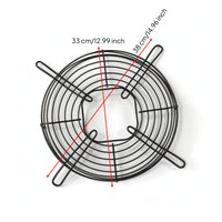 Black Fan Guard with Central Opening Round Wire Fan Guard Rigid Debris Guard Long-Lasting for Technicians, Refrigeration