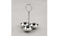 Stainless Steel 3 Tier Fruit Bowl Stand Polished Silver Snack Rack Standing Frame Candy Bowl Stand Central Handle for Party, Dining Table