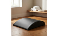 PU Curved Incline Ab Mat Stitched Edges Abdominal Exercise Mat Leather-Like Sit up Pad Glossy