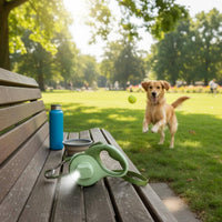 Automatic Extending Pet Leash Single-Button Brake & Lock Extending Dog Leash with Light Nylon Tape for Outdoor