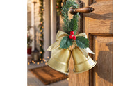 Festive Christmas Bell Ornaments with Berries Easy to Hang Christmas Bell Hanging Ornaments Lightweight Bells Cozy for Door