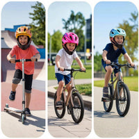 Safety Helmet with Detachable Chin Bar Adjustable Full-Face Helmet Ventilated Breathable for Children, Adolescent, Toddlers, Cycling, Scooting, Roller Skating, Balance Bike