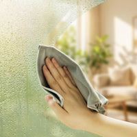 Super-Fine Microfibre Cloth and 40x40 cm Cleaning Cloths, Textured Glass Towel for Mirrors, Reusable Grease Removal Tool