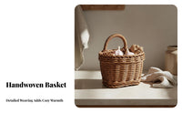 Vintage Design Kitchen Wall Basket Integrated Handle Kitchen Hanging Basket Space-Saving for Homemakers, Homeowners, Pantry, Hallway