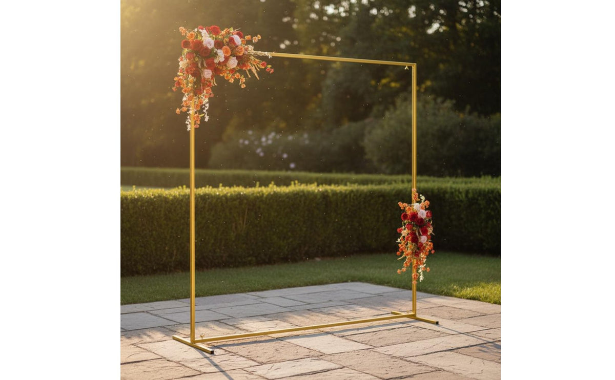 Square Metal Arch Frame Versatile Square Metal Backdrop Arch Simple Assembly Heavy Duty Party Backdrop for Outdoor