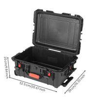 Heavy-Duty Hard Case with Wheels Rugged Rolling Hard Case Sturdy Portable for Field Work
