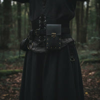 Corset Belt with Pockets Retro-Fantasy Waist Belt Adjustable with Bag for Cosplayers, Entertainers, Themed Parties