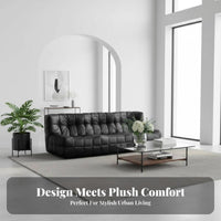 checkered Tufting sectional Block Sofa Space-Saving Living Room Furniture Minimalist Design Lounge Chair Lowsilhouette for Apartment Dwellers, individuals, Students, Small Spaces, Studio, Bedroom