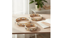 3 Pieces Tambourine Loop with Jingling Discs Polished Tambourine Loop Handheld Percussion for Kids, Young Children, Classroom, Kindergarten