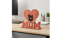 Freestanding Design Mom Gift Plaque High-Quality Materials MOM Letter Desk Plaque Long-Lasting Print Sentimental Desk Sign for Home Office, Desktop