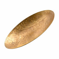 Vintage Designer Hand-Hammered Gold Oval Tray