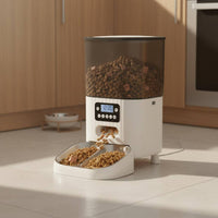 Automatic Pet Feeder Detachable & Easy to Clean Double Bowl Pet Feeder Portion Control Large Capacity Food Dispenser for Vacation, Travel