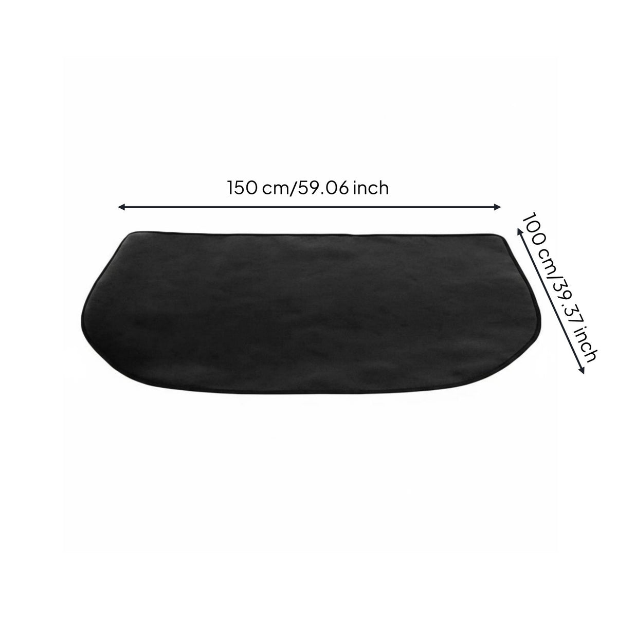 Semi-Circular Hearth Mat Multi-Functional Fireproof Fireplace Mat Easy to Use Resistant Hearth Rug for Grill