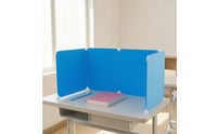 Curved Tri-Fold Screen Portable Three-Panel Desk Divider Sturdy Desktop Partition Screen Long-Lasting for Classroom