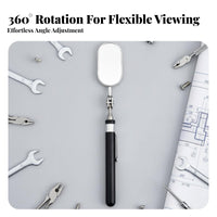 Telescopic Inspection Mirror Portable Inspection Mirror Clear Distortion View for Mechanics, Technicians, Machine Maintenance