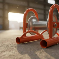 Cable Laying Pulley Sturdy Cable Guide Roller Pulley with Metal Frame for Electricians