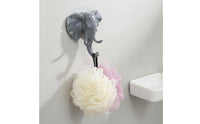 Elephant Head Wall Hook Versatile Elephant Head Hook Decorative Key Holder No Drilling Required Wilderness Theme Wall Decor