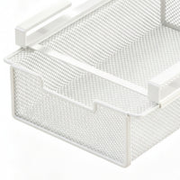 Beneath-Desk Hanging Basket Pull-out Hanging Desk Organizer Space-Saving for Telecommuters, Students, Home Office, Dorm Room