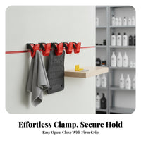 4 Pieces Slotted Red Floor Mat Clip Corrosion-Resistant Car Mat Holder Clip Vehicle Accessory Removable Non-Slip