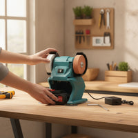 Cordless Bench Grinder with Battery Rechargeable Mini Bench Grinder Compact Electric Tool Grinder Portable for DIYers, Hobbyists, Home Workshop, Garage