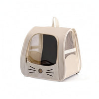 Structured Cat Backpack Carrier Portable Pet Carrier with Mesh Panels Ventilated Cat Travel Backpack Breathable for Vet Visits, Outdoor Outings