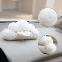 Soft Cloud Tissue Holder Soft Fabric Car Tissue Holder Cute Adorable for Commuters