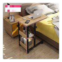Foldable Folding Laptop Desk Wheel Moving Mobile Computer Table Space Saving Rolling Laptop Desk Multifunctional for Dorm Room, Bedroom