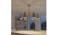 Wood Arm Chandelier Nordic Style Chandelier Light Wooden Arms Overhead Lamp for Living Room