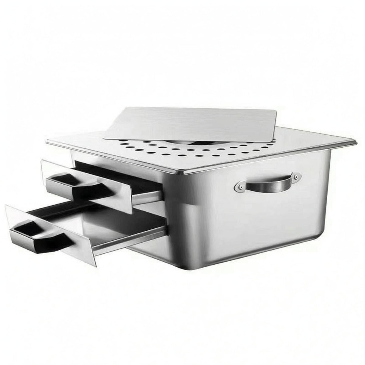 Fitted Lid Rice Noodle Steamer Black Side Handles Rice Noodle Roll Steamer Rectangular Cheung Fun Maker Compact