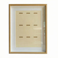 Wooden Medal Frame Clear Front Panel 9 Medal Display Frame Dust Protection