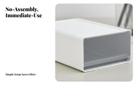 Stackable File Box Effortless-Pulling Drawers 3-Drawer Storage Unit