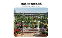 Floor-Standing Multi-Level Rolling Planter Shelf with casters Plant Stand Space-Saving Flower Pot Holder Stable frame for Gardeners, Apartment Dwellers, Homeowners, Balcony, Living Room, Bedroom, Hallmethod