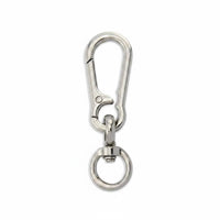 Zinc Alloy Figure 8 Carabiner Keychain Coil Loaded Swivel Snap Hook Key Key Holder Electroplated Finish Metal Belt Loop Key Holder for Men, Car