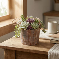Wooden Planter Bucket Wood Plant Pot Decorative Storage Garden Decoration