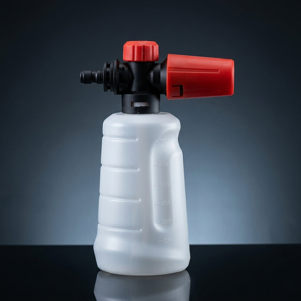 Spray Bottle for Car Cleaning and Detailing, Foam Sprayer for Car Washing with Foam Lance, 700ml Reinforced Nylon Dispenser Bottle, Green Nozzle