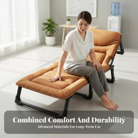 Space Saving Foldable Single Cot No Assembly Required Portable Rest Lounger Heavy Duty Adjustable Folding Cot Multi-Functional for Office Workers, Caregivers, Hospital, Bedroom, Travel, Living Room
