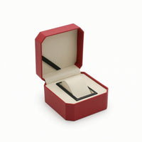 Hinged-Lid Watch Box with Cushion Soft Octagonal Watch Holder Simple Jewelry Box with Cushion Lightweight for Gifters